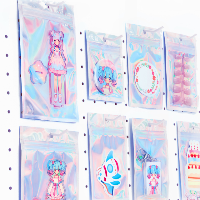 片面オーロラアルミチャック付袋 新発売